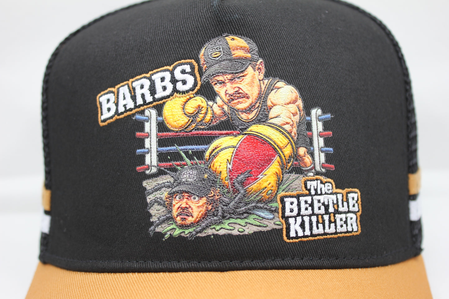 BARBS THE BEETLE KILLER TRUCKER CAP